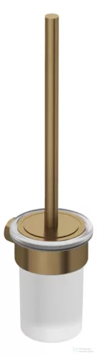 Kludi VELA R fali WC kefe, üveg tartóval, szálcsiszolt bronz 58974N1