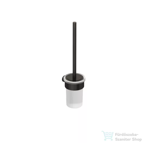 Kludi VELA R fali WC kefe, üveg tartóval, szálcsiszolt gunmetal 58974N2