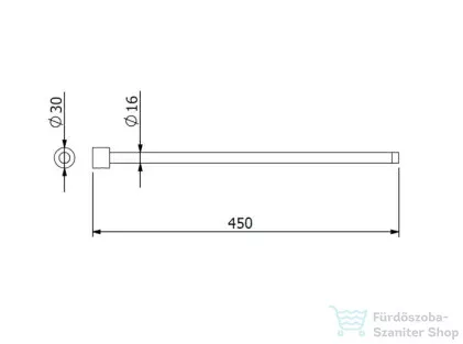 Kludi VELA R 45 cm-es törölközőtartó, króm 5897705S