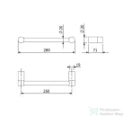 Kludi VELA R 28 cm-es kapaszkodó, szálcsiszolt bronz 58981N1