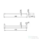Kludi VELA R 60 cm-es dupla törölközőtartó, matt fehér 5898853