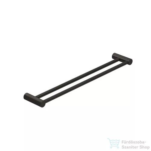 Kludi VELA R 60 cm-es dupla törölközőtartó, szálcsiszolt gunmetal 58988N2