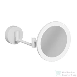   Kludi VELA R fali kozmetikai LED-es tükör 3x nagyítással, matt fehér 5899553W