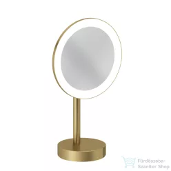   Kludi VELA R álló LED kozmetikai tükör 3x nagyítással, szálcsiszolt arany 58995N0F