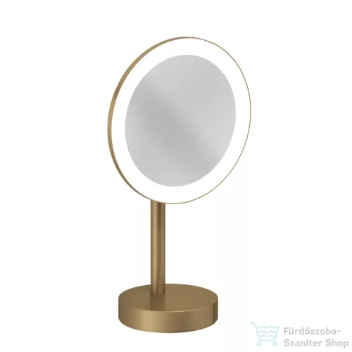 Kludi VELA R álló LED kozmetikai tükör 3x nagyítással, szálcsiszolt bronz 58995N1F