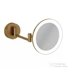Kludi VELA R fali kozmetikai LED-es tükör 3x nagyítással, szálcsiszolt bronz 58995N1W