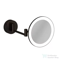  Kludi VELA R fali kozmetikai LED-es tükör 3x nagyítással, szálcsiszolt gunmetal 58995N2W