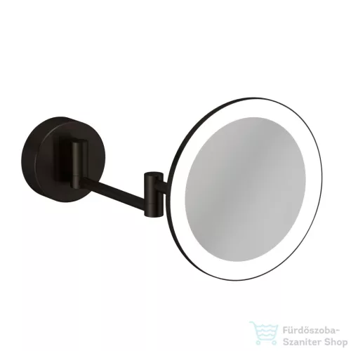 Kludi VELA R fali kozmetikai LED-es tükör 3x nagyítással, szálcsiszolt gunmetal 58995N2W