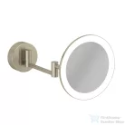 Kludi VELA R fali kozmetikai LED-es tükör 3x nagyítással, szálcsiszolt nikkel 58995N5W