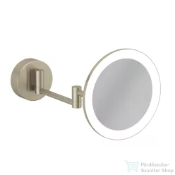   Kludi VELA R fali kozmetikai LED-es tükör 3x nagyítással, szálcsiszolt nikkel 58995N5W