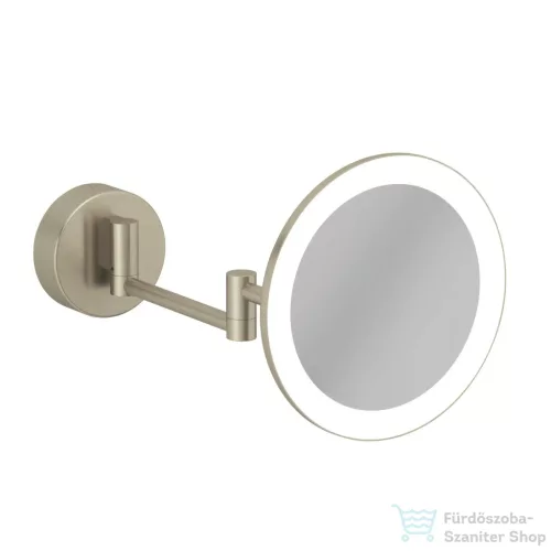 Kludi VELA R fali kozmetikai LED-es tükör 3x nagyítással, szálcsiszolt nikkel 58995N5W