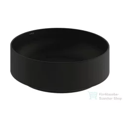   Kludi RESA R 40 cm-es pultra ültethető mosdó, csaplyuk és túlfolyó nélkül, matt fekete 58CW1039