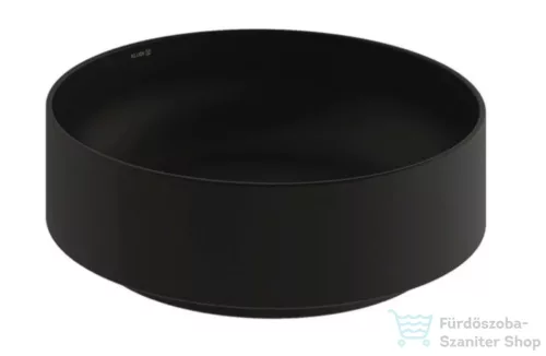 Kludi RESA R 40 cm-es pultra ültethető mosdó, csaplyuk és túlfolyó nélkül, matt fekete 58CW1039
