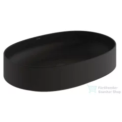   Kludi RESA O 60x40 cm-es pultra ültethető mosdó, csaplyuk és túlfolyó nélkül, matt fekete 58CW2039