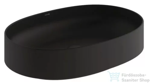Kludi RESA O 60x40 cm-es pultra ültethető mosdó, csaplyuk és túlfolyó nélkül, matt fekete 58CW2039