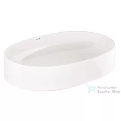   Kludi RESA O 60x40 cm-es pultra ültethető mosdó, csaplyuk és túlfolyó nélkül, fehér 58CW2043