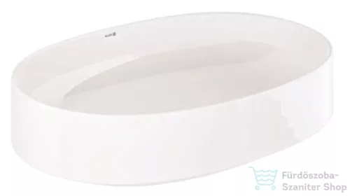 Kludi RESA O 60x40 cm-es pultra ültethető mosdó, csaplyuk és túlfolyó nélkül, fehér 58CW2043