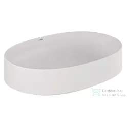   Kludi RESA O 60x40 cm-es pultra ültethető mosdó, csaplyuk és túlfolyó nélkül, matt fehér 58CW2053