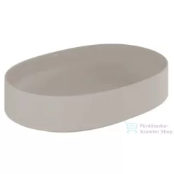   Kludi RESA O 60x40 cm-es pultra ültethető mosdó, csaplyuk és túlfolyó nélkül, matt világosszürke 58CW20O2