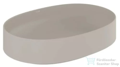Kludi RESA O 60x40 cm-es pultra ültethető mosdó, csaplyuk és túlfolyó nélkül, matt világosszürke 58CW20O2
