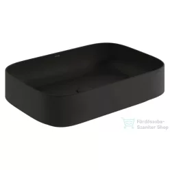   Kludi RESA S 60x40 cm-es pultra ültethető mosdó, csaplyuk és túlfolyó nélkül, matt fekete 58CW4039