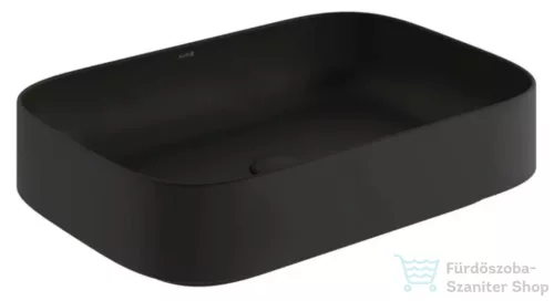 Kludi RESA S 60x40 cm-es pultra ültethető mosdó, csaplyuk és túlfolyó nélkül, matt fekete 58CW4039