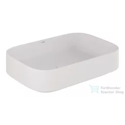   Kludi RESA S 60x40 cm-es pultra ültethető mosdó, csaplyuk és túlfolyó nélkül, matt fehér 58CW4053