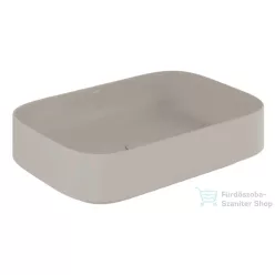   Kludi RESA S 60x40 cm-es pultra ültethető mosdó, csaplyuk és túlfolyó nélkül, matt világosszürke 58CW40O2