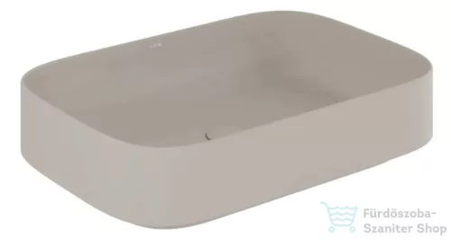 Kludi RESA S 60x40 cm-es pultra ültethető mosdó, csaplyuk és túlfolyó nélkül, matt világosszürke 58CW40O2