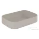 Kludi RESA S 60x40 cm-es pultra ültethető mosdó, csaplyuk és túlfolyó nélkül, matt világosszürke 58CW40O2