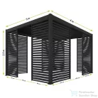 Mirpol LUXE Lamellás oldalpanel (R) 90x218cm 3 m-ig antracit 5901738197374