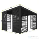Mirpol LUXE Lamellás oldalpanel (R) 123x218cm 4 m-ig antracit 5901738197381