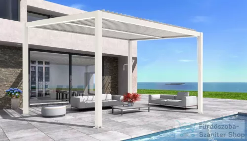 Mirpol LUXE pergola 3x4m fehér LED világítással 5902659145123
