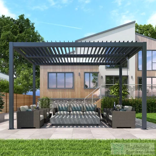 Mirpol LUXE pergola 4x4m antracit LED világítással 5905610251185