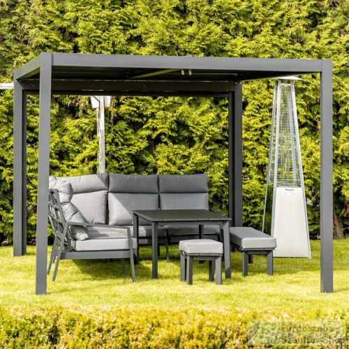 Mirpol LUXE pergola 4x4m antracit LED világítással 5905610251185