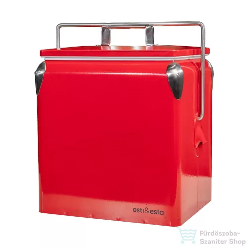 Mirpol Tourist retro fém hűtőláda 13 l piros 5905610252557