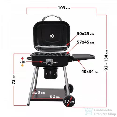 Mirpol MIR417 szenes grill fedéllel 5908227369465