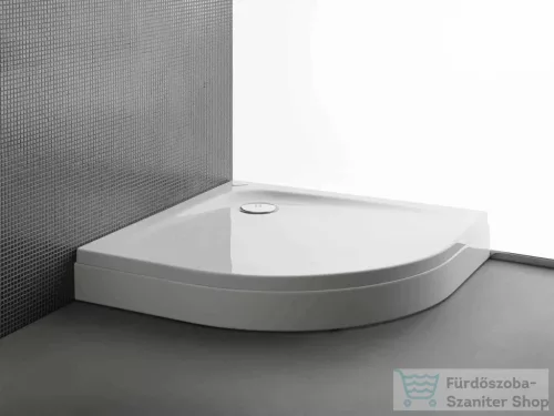 Kolpa San Evein Tray R 90x90 cm-es negyedköríves, előlapos akril zuhanytálca, szifon nélkül, fehér 593060