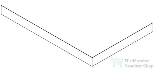 Sapho POLYSAN KARIA, VARESA 110x90 sarok előlap, (H) 11 cm, balos 59312L