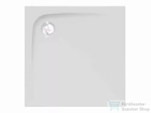 Kolpa San EVELIN TRAY Q 80x80 cm-es, előlapos zuhanytálca, szifon nélkül, fehér 593290