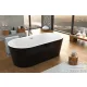 Kolpa San COMODO-FS 185x90 cm térbenálló kád , fekete-fehér 593790