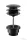 Keuco click-clack leeresztő túlfolyós mosdóhoz, matt fekete 59902370000