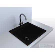  Lunart Aragorn 510 50,9x49,5 cm-es öntött gránit mosogató medence szifon nélkül,fekete 5999123000033
