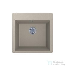   Lunart Aragorn 510 50,9x49,5 cm-es öntött gránit mosogató medence szifon nélkül,Sand 5999123000040