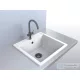 Lunart Aragorn 510 50,9x49,5 cm-es öntött gránit mosogató medence szifon nélkül,Pearl white 5999123000057