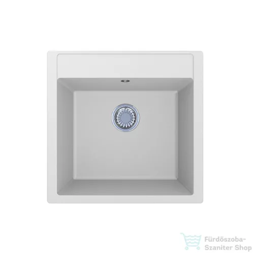 Lunart Aragorn 510 50,9x49,5 cm-es öntött gránit mosogató medence szifon nélkül,Pearl white 5999123000057