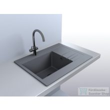   Lunart Aragorn 650 64,9x50 cm-es öntött gránit mosogató medence szifon nélkül,szürke 5999123000071