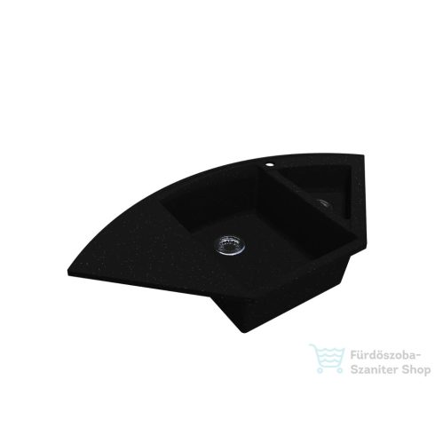 Lunart Beren 110x57,5  cm-es öntött gránit mosogató medence gyümölcsmosóval,szifon nélkül,fekete 5999123000095