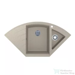   Lunart Beren 110x57,5  cm-es öntött gránit mosogató medence gyümölcsmosóval,szifon nélkül,Sand 5999123000101