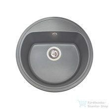   Lunart Otis 51,6 cm-es öntött gránit mosogató medence szifon nélkül,Szürke 5999123000194